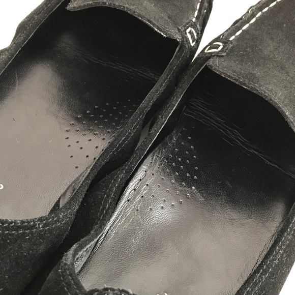 COLE HAAN Black Ballet Flat Suede Nike Air Slip On Loafer Women’s Size 9.5 WIDE - Picture 8 of 16